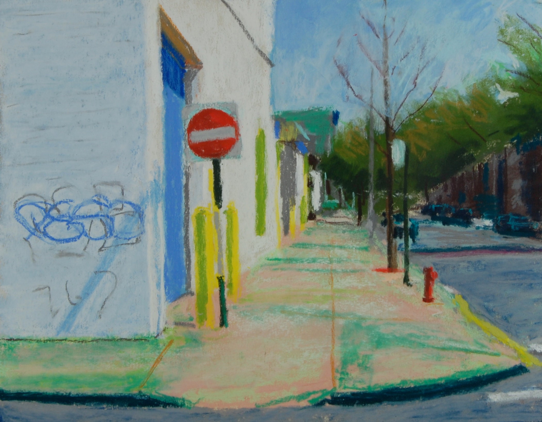 Original Pastel Painting Brooklyn Cityscape Street Scene by Etsy UK