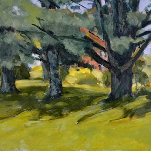 Dipinto ad olio originale, Plein Air, Pini, Paesaggio, di Robert Lafond
