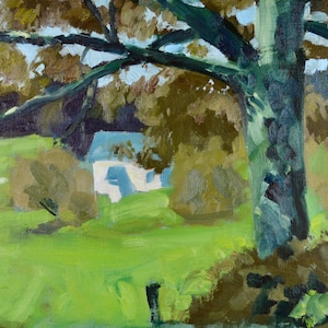Original Oil Painting, Plein Air, Berkshires, Landscape, Farmhouse, by Robert Lafond