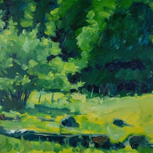 Original Oil Painting, Plein Air, Berkshire Landscape, Farm, by Robert Lafond