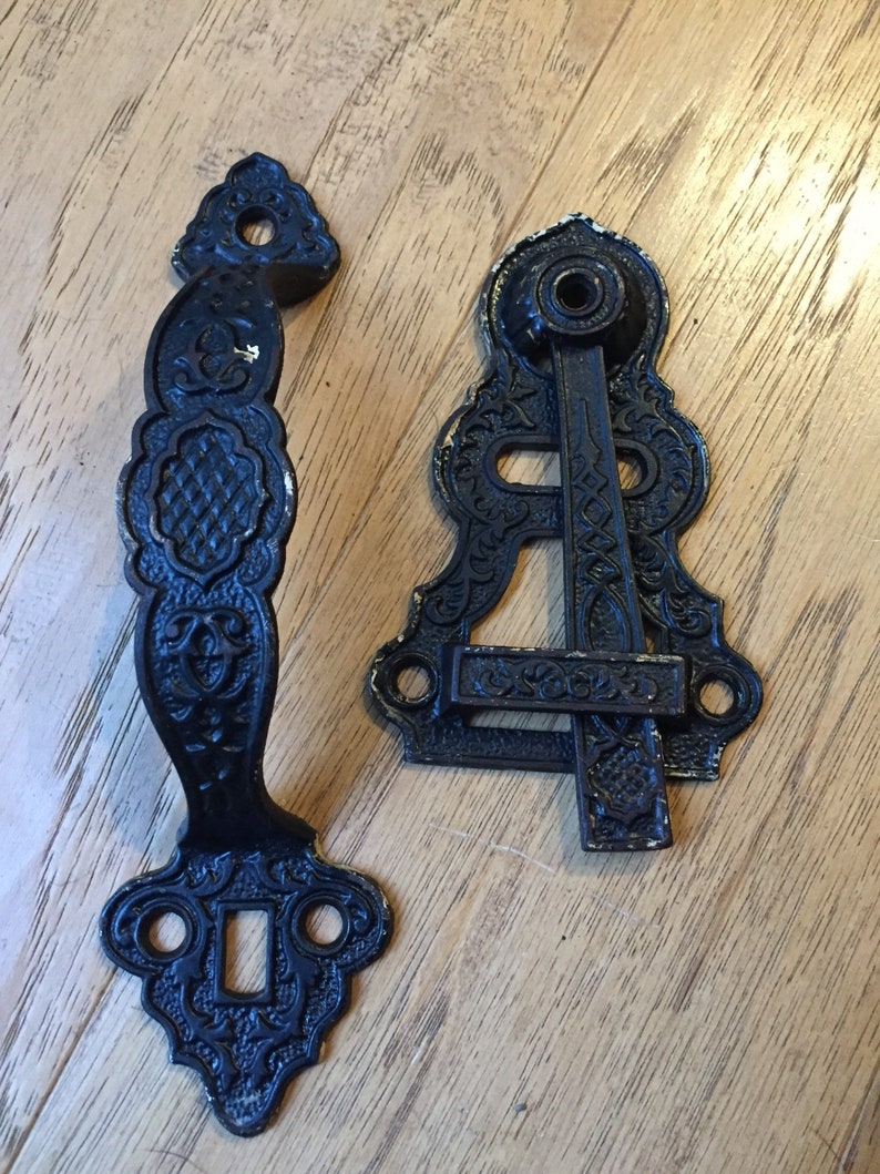 Antique Ornate Cottage Barn Door Garden Gate Thumb Latch Hardware