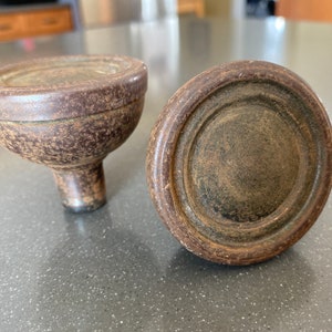 Vintage Industrial Metal Door Knob Set Rusty Salvage Parts