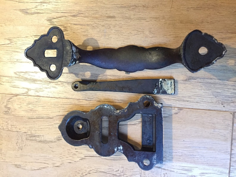 Antique Ornate Cottage Barn Door Garden Gate Thumb Latch Hardware