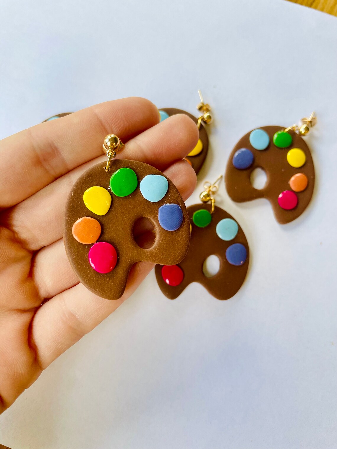 Paint Palette Earrings Art Teacher Earrings Art Teacher Etsy