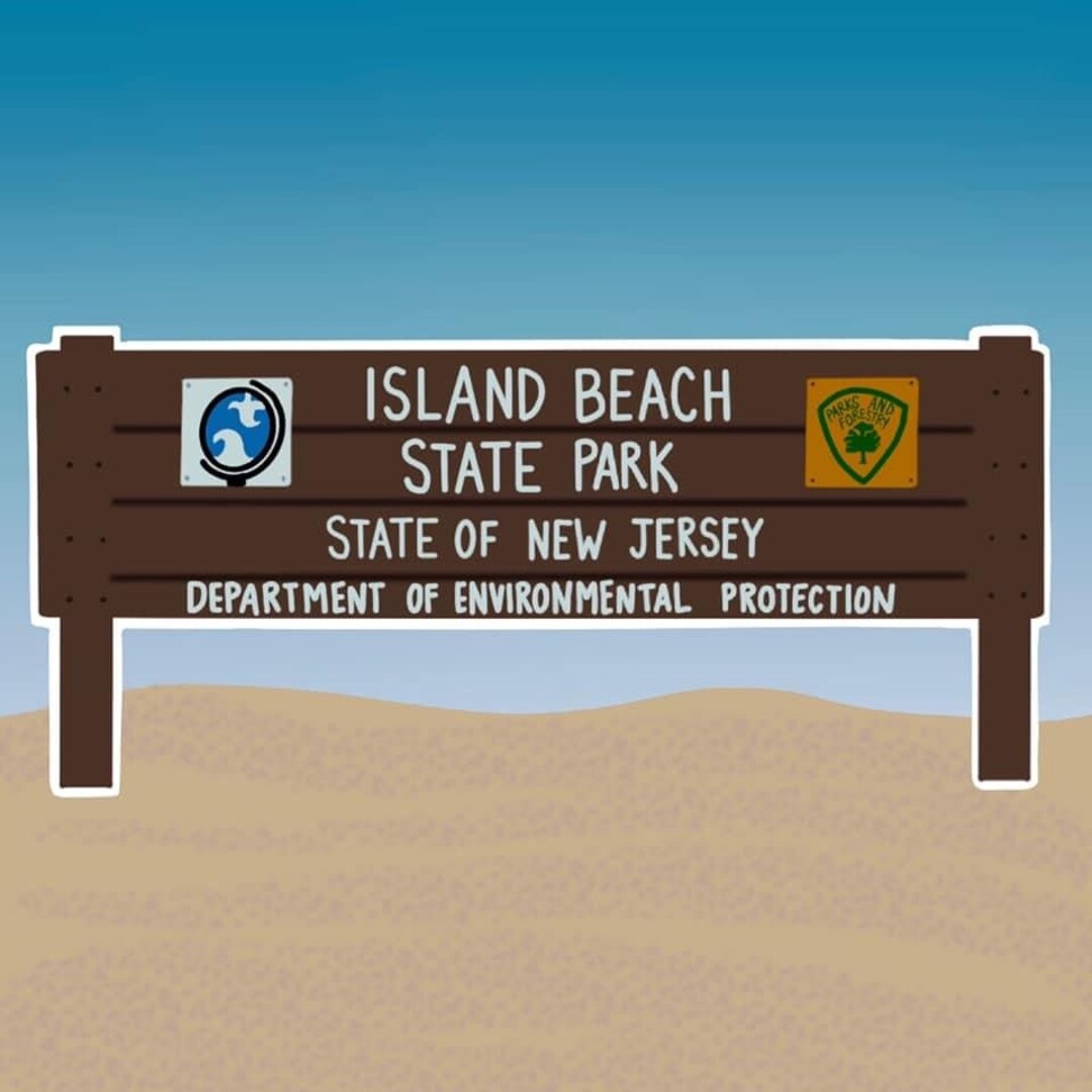 Island Beach State Park Sticker Island Beach NJ Jersey Shore Sticker New Jersey Beach