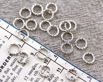 20 REGULAR ROPE Knitting Stitch Markers. Stitch markers with a twist! Fits 4.5mm (US7) knitting needle.