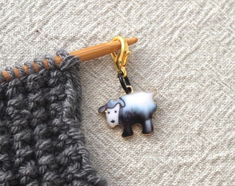 Herdwick Sheep Stitch Marker. Can be used as knitting marker & crochet marker. With lots of sheep charm. Fits 4mm US 7 needle