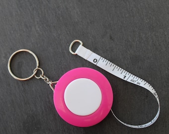 Hot Pink Retractable Tape Measure. 150cm / 60"