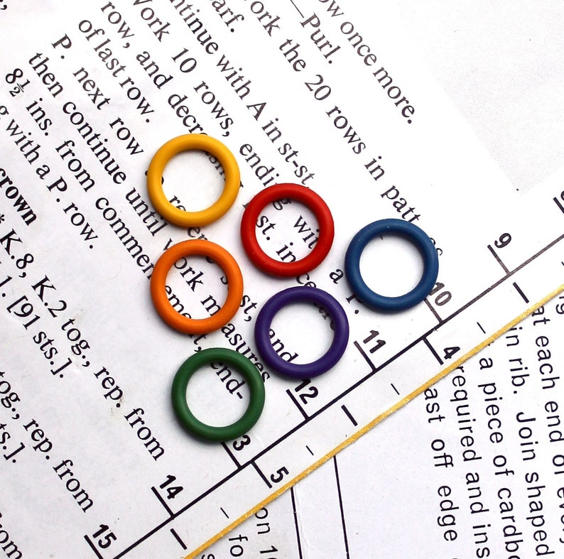 Rainbow Knitting Stitch Markers Various Pack Sizes Soft Etsy