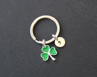 Shamrock Key Ring with optional hand stamped personalised charm.