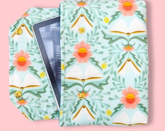 Spring Green E-Reader And Book Sleeve With Double Snap
