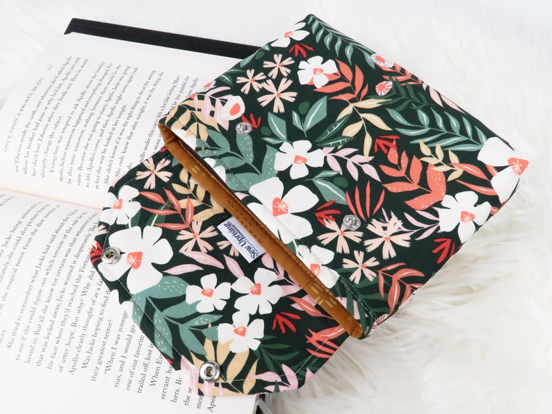 Deluxe Book Sleeve Full cover High End Custom Gift BookTok Kindle Cover Kindle Sleeve Kindle Case Book Accessory Green Spring Floral Gen Z image 1