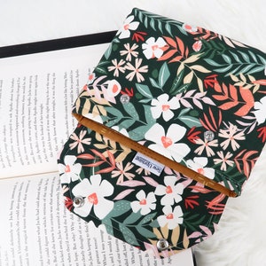 Deluxe Book Sleeve Full cover High End Custom Gift BookTok Kindle Cover Kindle Sleeve Kindle Case Book Accessory Green Spring Floral Gen Z image 5