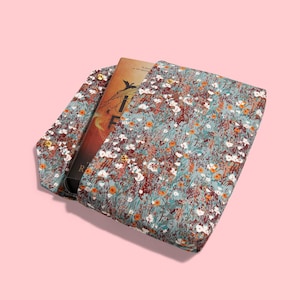 Funda tipo sobre con cierre a presión, funda de lujo para libros, funda protectora completa para Kindle, Booktok Desert Rose Wildflower Southwest Fall