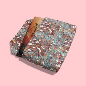 Envelope Book Sleeve with SNAP Closure Deluxe Book Sleeve Full Cover Protective Kindle Case Booktok Desert Rose Wildflower Southwest Fall