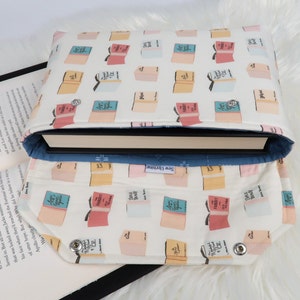 Funda protectora para libros con cierre, funda tipo sobre para Kindle con cierre a presión y lavable a máquina