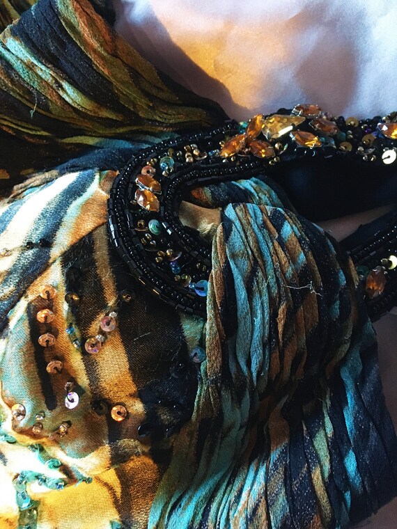 Vintage Silk Beaded Diane Freis Dress