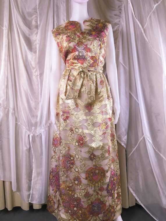 Vintage 1960s Alice of California Gold Lurex Lame
