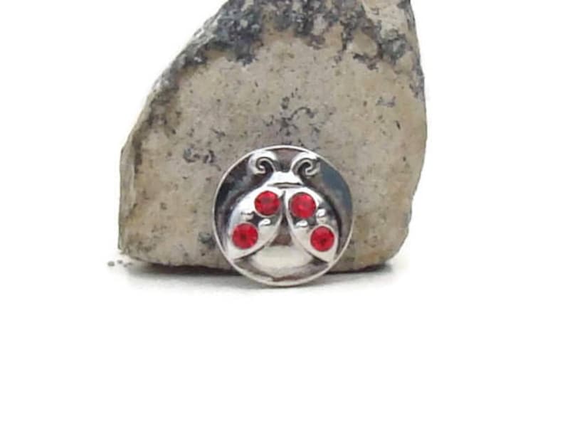 ladybug design like ginger snaps and magnolia and vine MINI 12 mm noosa style snap charm button for snap button jewelry