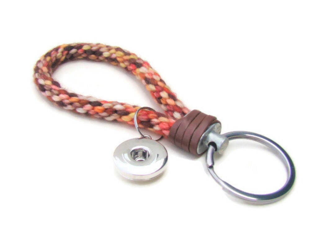 Snap Button Keychain, 1820 Mm, With Kumihimo Braid for Snap Button Brands Like Ginger Snaps and