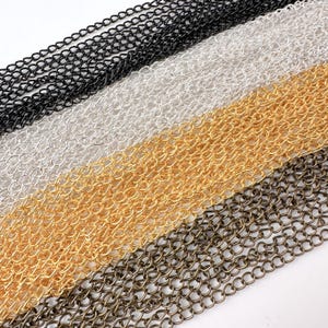 Extender Chain in Various Finishes, Gold Chain, Silver Chain, Bronze Chain, Black Chain, Jewelry Findings | BBB Supplies | C-F005 (30&#39;)