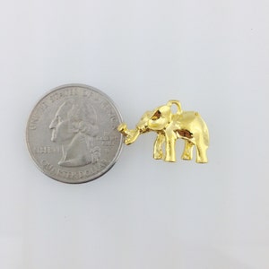 Gold Elephant Charm, Animal Charm, Nature Charm, Bollywood Charms, Jewelry Charms and Findings // BBB SUPPLIES // C-014G B3 image 4