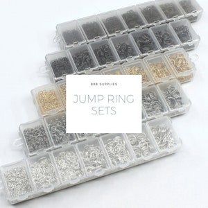 Jump Ring Set, Various Finishes, Gold, Silver, Bronze Findings, Gunmetal Jewelry Supplies, Antique Silver // BBB Supplies // C-F001