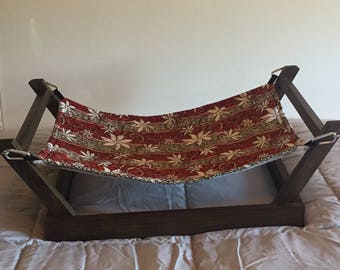 Walnut Stained Pet Hammock STAND ONLY