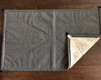 Gray and Black and Dotted Chevron Pet Hammock