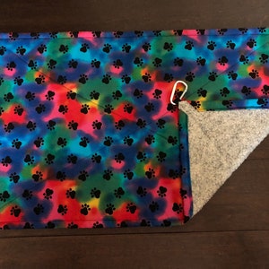 Rainbow Tie Dye Pawprint Pet Hammock