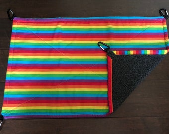 Rainbow Striped Pet Hammock