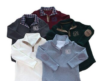 Women's Monogrammed Quilted Pullover 