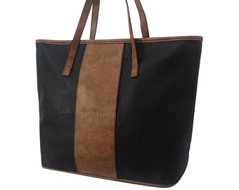 À VENDA!!! Monograma bolsa de mão para compras diárias, bolsa de mão personalizada de couro vegano, bolsa de transporte para viagem, professor, preto, marrom, mulher