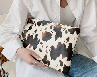 oversized leopard clutch