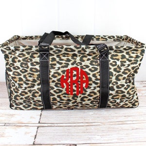 XL UTILITY TOTE FOR BEACH, VACATION, GROCERY WITH MONOGRAM!