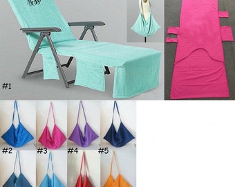Monogrammed Beach Chair Cover Beach Pool Lounge Chair Microfiber Quick Dry Fabric Etsy