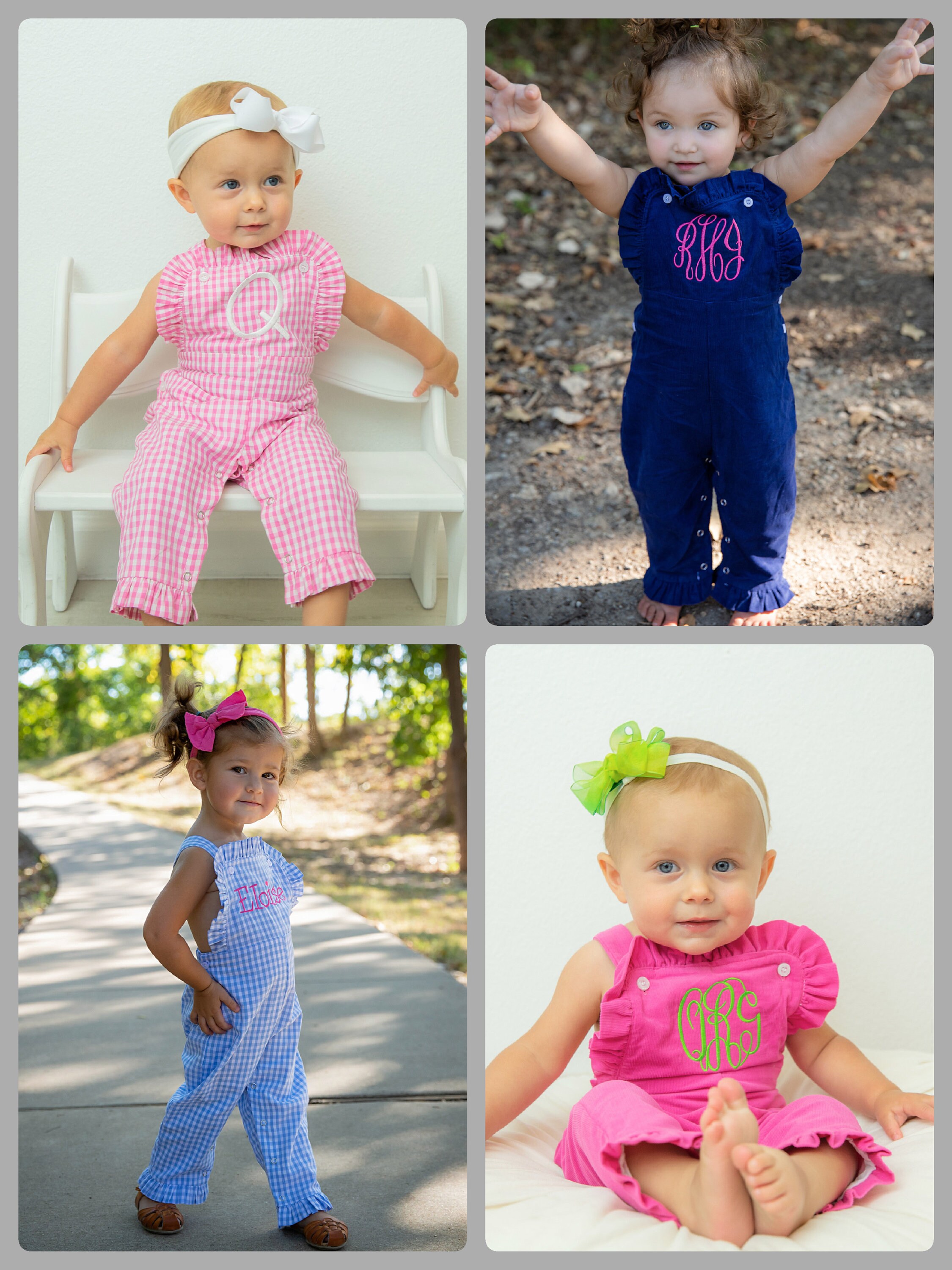 Baby Girl Letter Print Splicing Ribbed Long-sleeve Ruffle Romper