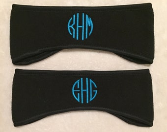 Monogrammed fleece ear warmers - muffs - head band