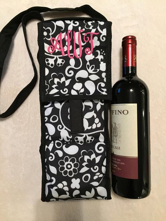 Monogrammed Freezable Wine Cooler Bag PackIt wine chiller
