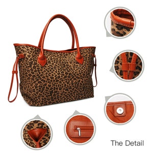 Women&#39;s Monogram Leopard Buffalo Plaid Cow Tote Bag Personalize Purse Cheetah animal print black spot Christmas Holiday best gift her 2021