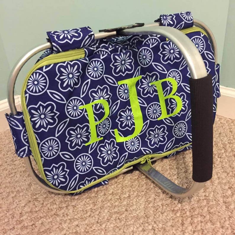 Monogrammed Insulated Market Tote Picnic Basket Cooler Etsy