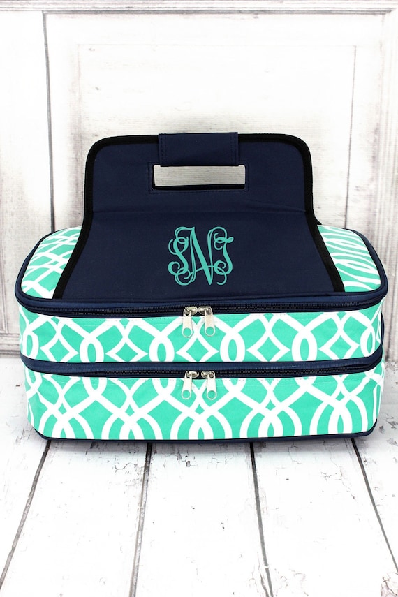 monogrammed casserole carrier