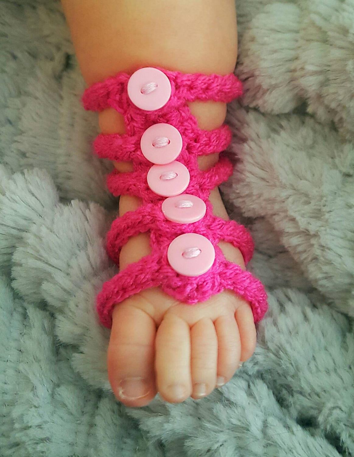 Gladiator Barefoot Sandals for Infant and Toddler Girls Summer Etsy