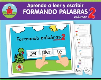 Aprendo a leer y escribir FORMANDO PALABRAS "volumen 2" en ESPAÑOL!!!