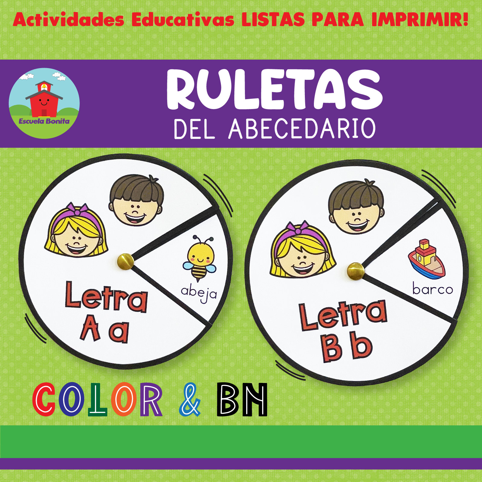 Ruletas del abecedario / Spanish Alphabet Spinners