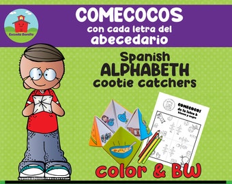 Comecocos de las letras del abecedario / Spanish Alphabet Cootie Catchers