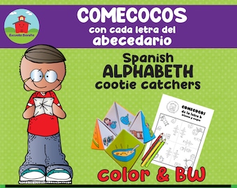 Comecocos de las letras del abecedario / Spanish Alphabet Cootie Catchers