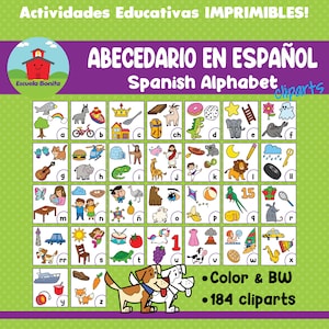 Abecedario en Español // Spanish Alphabet CLIPART