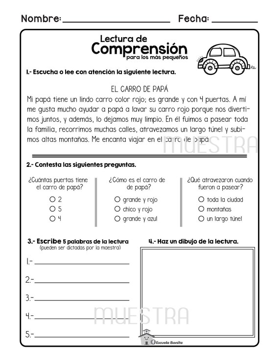 Comprensión de Lectura | Reading Comprehension Spanish Task Cards