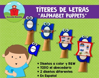 Títeres del Abecedario // Alphabet Puppets in Spanish